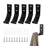 5 Stück Faltbarer Wandhaken, Klapphaken, Aluminium 90° Faltbare Kleiderhaken, Wandhandtuchhaken, für Küche Garderobe Büro Bad Wand Jacke Handtuch Schlüssel Taschen Haken, Mit Befestigungsschrauben