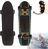 Elektrisches Skateboard mit kabelloser Fernbedienung, 3 Geschwindigkeiten einstellbar, unterstützt bis zu 150 kg für Pendler und Freizeit