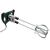 LKHDONG Doppel Rührwerk Elektrischer 1800/2800W Betonmischer Farb Mörtelrührer 6 Gang Einstellung Betonrührer M14 Mörtel Rührgerät Handrührwerk Farbrüher (Grün 2800W)