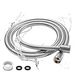Digiroot Duschschlauch, 1,8 m Edelstahl Brauseschlauch mit Knickfest & Verdrehschutz, Flexibel Shower Hose mit Universal G1/2 Anschluss, Dichtungen (Silber)