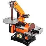 VEVOR Bandschleifmaschine, 25,4 x 760 mm Riemen Band und Scheiben Schleifmaschine, 178 x 126 mm Bandtisch Bandschleifmaschine, 178 x 126 mm Disc-Tisch Schleifgerät, 127 mm Scheiben Schleifmaschine