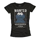 Lustiges Wanted T-Shirt für Frauen - Cookie Monster - Top schwarz M