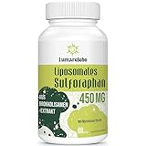 Liposomales Sulforaphan Hochdosiert, 450mg Tagesdosis, Brokkoli Kapseln aus Brokkolisprossen Extrakt, Reich an Aktivem Myrosinase & Sulforaphan, 5X Advanced Formula (60 Kapseln)
