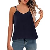 Top, locker, atmungsaktiv, Tunika, Damen, Baumwolle, Leinen, Retro-T-Shirt, große Größe, Hemd, Sommer, Frühling, Weste, dünne Träger, lässig, Korsett, leicht, lockere Oberteile, Tops, Z1 - Marineblau