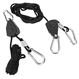 BESPORTBLE 1 Paar Pflanzenlichthaken Zaunpfostenspitzen Seil-Clip-aufhänger Zurrgurte, Ratschengurte Markisen-sturmgurte Bild Draht Grow Light Fixture Aufhänger Gardinendraht Polyester Black