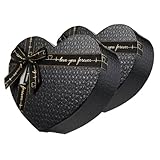 GALPADA 2Stücke Herzförmige Geschenkboxen für Valentinstag Blumenkästen mit Deckel Kreative Geschenkverpackung für Romantische Elegantes Design Verpackung