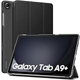 MoKo Hülle für Samsung Galaxy Tab A9+/A9 Plus 11 Zoll 2023, Leicht Stand mit Stabil PC Transluzent Rückseite für Tab A9 Plus Tablet(SM-X210/X216/X218), Auto Aufwachen/Schlafen, Schwarz