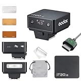 GODOX IT20 O Kamera Blitz, IT20O TTL Mini Blitzgeräte,Recycle-Zeit 1,5 Sekunden, Kompatibel mit Olympus E-M1 Pen-F E-M10 II E-PL8 E-M10 III E-P5,Panasonic GH4 100 F1 G85 GX85 LX100 S1 (Schwarz)