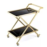 Beweglicher Handwagen-Couchtisch, Aufbewahrung bei Mahlzeiten und Teewagen for das Esszimmer zur von Snacks im Wohnzimmer Schlafzimmer