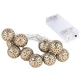 Ideen mit Herz LED-Lichterkette CHAMPAGNER-KUGELN | Warmweiß | | Mit Timer-Funktion