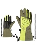 Ziener Kinder Laval-Z Ski-Handschuhe/Wintersport | wasserdicht, Wolle, extra warm, Moss Green, 6,5