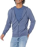 Amazon Essentials Herren Leichter French-Terry-Kapuzenpulli mit durchgehendem Reißverschluss, Indigo, XL