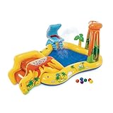 Intex 57444NP - Aufblasbarer Play Center Dinosaurier, Vinyl, Mehrfarbig, 249x191x109 cm
