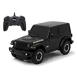 JAMARA 405196 Jeep Wrangler JL 1:24 2,4GHz-offiziell lizenziert, 1 Stunde Fahrzeit bei ca. 9 Km/h, perfekt nachgebildete Details, hochwertige Verarbeitung, schwarz, OneSize