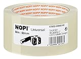 tesa NOPI Packband - vielseitiges Verpackungsband aus Polypropylen, geräuscharm abrollbar - lösungsmittelfrei und abriebfest - 66 m x 50 mm - transparent
