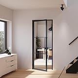 inova Glastür Komplettset 834x1972mm DIN links Griffstange Drehtür mit Beschlag und Zarge