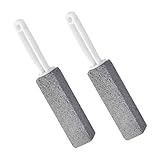 2 Pack WC Bimsstein Reinigungsstein, Toilettenschüsselreiniger mit langem Kunststoffgriff, für Küche/Bad/Pool/Haushalt Reinigung