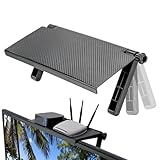 Monitorhalterung,Verstellbare Ablage Für TV Kabelbox Unter Wandfernseher | Schwebende Halterung Ohne Bohren Für Router Soundbar Konsolen Kamera DVD-Player Und Multimedia-Geräte