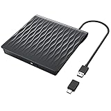 LPUNCD Externes DVD CD Laufwerk Extern USB 3.0 & Type-C, 2025 Upgrade Externes DVD Laufwerk für Laptop Externer CD/DVD Brenner +/-RW für Desktop, Kompatibel mit Windows 11/10/XP/8/7/Vista/Linux/MacOS