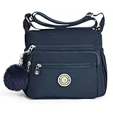 Aucuu Nylon Umhängetasche Damen, Schultertasche Handtaschen Multi Pocket mit Größere Kapazität, Damen Umhängetasche mit Mehreren Taschen, Multifunktionale Crossbody Bag für Arbeit Schule Shopper