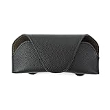 0XBIT Brillenetui Auto, Auto Sonnenblende Brillenetui aus PU Leder, Sonnenbrillen Etui Sonnenblende mit Magnetschnalle, Kratzer Verhindern, für Sonnenbrillen und Karten Verwendet