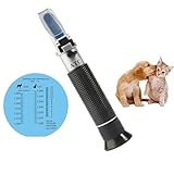 JOJIDE Refraktometer, Refraktometer Klinisch Medizinisches Haus Haustier Hund Katze Protein Serum Plasma Hämoglobin Tester Urinanteil für Zuhause