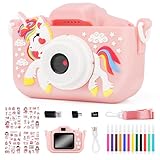 Digitalkamera Kinder, MXTIMWAN 1080P HD Kamera, 2,0”-Bildschirm Anti-Drop Fotoapparat Kinder, mit 32GB TF-Karte, für Geburtstagsgeschenk Weihnachten Schulgeschenk