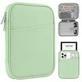 HoYiXi Universal Sleeve Hülle für 7-8 Zoll ablette Fire HD 8/Fire HD 8 Plus Compatible iPad Mini (6th Gen) 8.3' 2021, iPad Mini 5/4/3/2/1, Tab A8, 7'-8' Android Tablet Sleeve Case -Grün