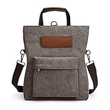 TANTOMI Handtasche Rucksack 2 in 1, Canvas Rucksacktasche Groß, Mehrzweck Damen Rucksack für Arbeit, Büro, Einkaufen, Shopper Reisen im Freien