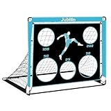 Jubilin Fussballtor, 3 Modi Fussballtore für Garten, Faltbare Fußballtor Kinder mit 6 Hütchen Zielscheibe & Tragetasche, Fussball Tor 120 x 90 x 90 cm für Indoor, Outdoor, Garten, Wiese, Strand