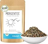 Morgentee BIO loser Tee 150 g - mit erfrischenden Kräutern Mate, Sencha, Pfefferminze bio Kräutertee von bioKontor