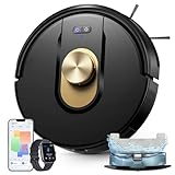 Vexilar W9 Saugroboter mit Wischfunktion, 5000Pa Staubsauger Roboter, LiDAR Navigation, 50 dB Leiser Roboterstaubsauger, 150 Min Laufzeit, 15 No-Go Zonen, 5 Karten, Sprach-, App- und Fernbedienung