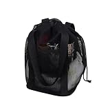 Mesh Beach Bag - Tragbarer Lebensmittelstraße Strandtasche | Leichte geräumige Schwimmbad Outdoor | Mehrzweck großes Sand -Aufbewahrungsaktivitäten Accessoires für Handtücher Sonnenschutzkleidung