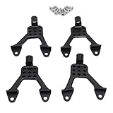 SPYMINNPOO 4pcs Verstellbare Stoßdämpferhalterung, Aluminiumlegierung 9 Loch RC -Stoßklingel für RC -Crawler -Autos (schwarz)