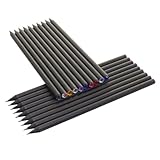 MALSSE 100 Stück Holzstifte, Karbonholz, Skizzierstifte, Zeichenstifte für Kinder, Studenten, Geburtstagsgeschenk, Strumpffüller, Studenten, Schreibbleistifte