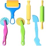 Knete Zubehör,6-Teilig Knetwerkzeug,Knete ab 2 Jahre,Play Werkzeug Knetset set Knet,für Kinder Knetzubehör Knetä Jahr,Jahren Kneten Werkzeuge,Kinderknete Formen Plastilin ​DIY Kinderknetekinderknete
