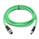 HangTon Industrial EtherCAT Kabel M8 A-kodiert auf M12 D-kodiert für Beckhoff Aktor Sensor EtherNet EtherCAT Profinet Feldbus Automatisierungssteuerung, 4-poliger Stecker, PUR geschirmt, 5M