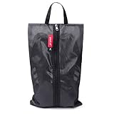 pack all Wasserfeste Reise Schuhbeutel, Schuhorganizer, Schuhtasche mit Reißverschluss, für Männer und Frauen (Plus-Schwarz)