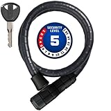 ABUS Kabelschloss Microflex 6615K/85 - kompaktes Fahrradschloss für günstige Zweiräder und Kinderfahrräder - 15 mm Sicherheitslevel 5 - Schwarz