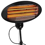 KESSER® Heizstrahler, Wickeltisch-Wärmestrahler mit Splitterschutz und Kipp- Abschaltung, Standfuß - 2 in1 (auch zur Wandmontage geeignet) Infrarot ✓ Terrassenheizung Terassen ✓ Quarzstrahler