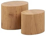 AC Design Furniture Rico Couchtisch 2er-Set – Platzsparende Beistelltische in Wildeichenoptik, Satztische für das Wohnzimmer
