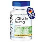 Fair & Pure L-Citrullin 700mg, 210 Kapseln, Nahrungsergänzungsmittel vegan ohne Magnesiumstearat, in Deutschland hergestellt