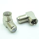 HLziy 4 Stück F-Buchse, 90 Grad, weiblich, HF-Koaxialadapter für Satellitenantenne, rechtwinklig