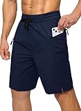 Tansozer Badeshorts Herren Schwimmhose Boardshorts Atmungsaktiv Badeshorts Männer Schnelltrocknend Surfen Strandhose Surf Shorts mit Mesh-Futter und Verstellbarem Tunnelzug Blau M