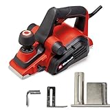 Einhell Elektrohobel TE-PL 920 (920 Watt, 82 mm Hobelbreite, bis 3,5 mm Spantiefe, Falztiefen-/Parallelanschlag, autom. Parkschuh, Absaugadapter, inkl. 2x TCT-Wendemesser)