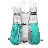 Lauf-Handyhalter, Weste, Handyhalterung, Brusttasche, Trinkrucksack, leichte Laufgürteltasche mit 500 ml Wasserflaschen-Aufbewahrungstasche für Damen und Herren, himmelblau, B, Unisex