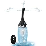 Analdusche Automatische Klistierbirne-20oz Elektrische Einläufe zur Darmreinigung für Frauen mit 3 Geschwindigkeiten, 5 Ausgüssen,Silikonduschen für Männer Analreiniger