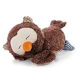 NICI 47878 Liegendes Kuscheltier Oscar 35cm Plüschtier für Mädchen, Jungen & Babys – Flauschige Stofftier Eule zum Kuscheln, Spielen & Schlafen – Gemütliches Schmusetier, braun, 35 cm