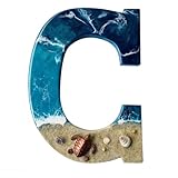Beach Dream: Strand Harz-Buchstaben große Holzbuchstaben Dekoration Insel und einzigartig für Ihr Zuhause Weihnachtsdekorationen Bundle (C, Einheitsgröße)