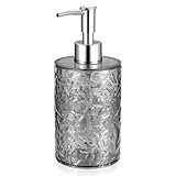 400ML Seifenspender Küche Bad, Kunststoff Spülmittelspender für Badezimmer, Shampoo Lotion Soap Dispenser Pumpspender für Bad Küche Arbeitsplattem Handseifenspender Duschgel Spender